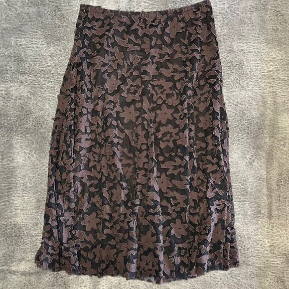 Vintage Coldwater Creek Floral Embroidered Maxi Skirt - Picture 2 of 7